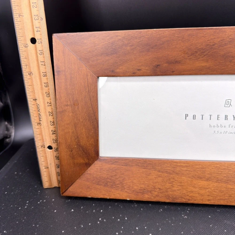 Pottery Barn Hobbs Wood‎ Picture Frame Set of 2 Brown 3.5x10 Panoramic Tabletop